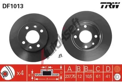 TRW Brzdov kotou - 238 mm TRW DF1013, DF1013