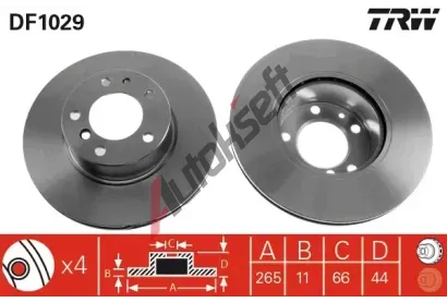 TRW Brzdov kotou - 265 mm TRW DF1029, DF1029