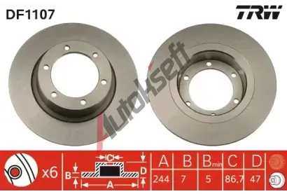 TRW Brzdov kotou - 244 mm TRW DF1107, DF1107