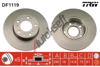 TRW Brzdov kotou - 290 mm TRW DF1119, DF1119