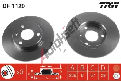 TRW Brzdov kotou - 237 mm TRW DF1120, DF1120