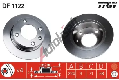 TRW Brzdov kotou - 224 mm TRW DF1122, DF1122