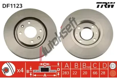 TRW Brzdov kotou - 283 mm TRW DF1123, DF1123