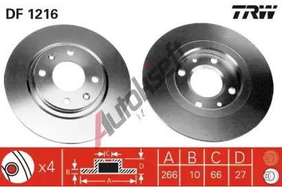 TRW Brzdov kotou - 266 mm TRW DF1216, DF1216