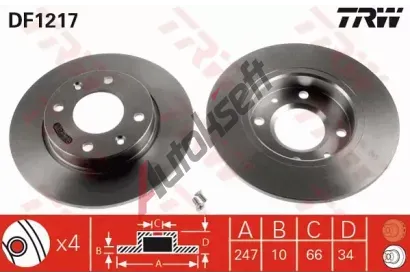 TRW Brzdov kotou - 247 mm TRW DF1217, DF1217