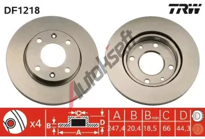 TRW Brzdov kotou - 247 mm TRW DF1218, DF1218