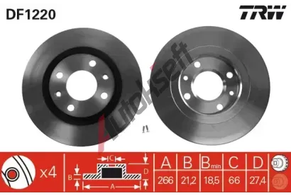 TRW Brzdov kotou - 266 mm TRW DF1220, DF1220