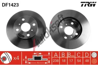 TRW Brzdov kotou - 238 mm TRW DF1423, DF1423