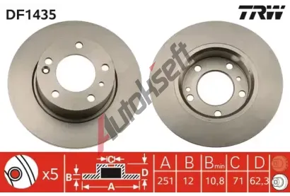 TRW Brzdov kotou - 251 mm TRW DF1435, DF1435