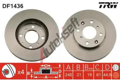 TRW Brzdov kotou - 240 mm TRW DF1436, DF1436