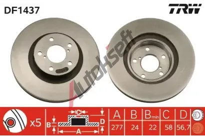 TRW Brzdov kotou - 277 mm TRW DF1437, DF1437