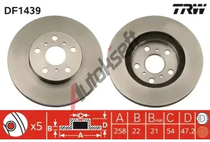 TRW Brzdov kotou - 258 mm TRW DF1439, DF1439