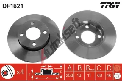 TRW Brzdov kotou - 256 mm TRW DF1521, DF1521