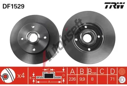 TRW Brzdov kotou - 226 mm TRW DF1529, DF1529