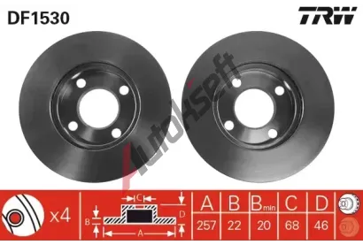 TRW Brzdov kotou - 256 mm TRW DF1530, DF1530