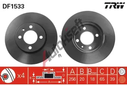 TRW Brzdov kotou - 256 mm TRW DF1533, DF1533