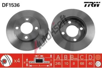 TRW Brzdov kotou - 245 mm TRW DF1536, DF1536