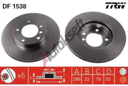 TRW Brzdov kotou - 286 mm TRW DF1538, DF1538