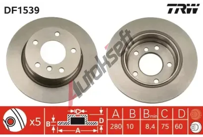 TRW Brzdov kotou - 280 mm TRW DF1539, DF1539