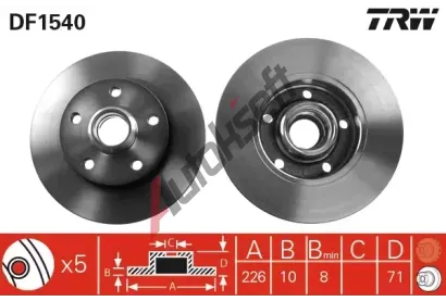 TRW Brzdov kotou - 226 mm TRW DF1540, DF1540