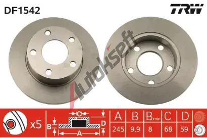 TRW Brzdov kotou - 245 mm TRW DF1542, DF1542