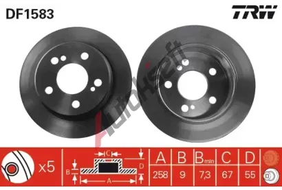 TRW Brzdov kotou - 258 mm TRW DF1583, DF1583