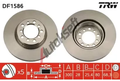 TRW Brzdov kotou - 300 mm TRW DF1586, DF1586