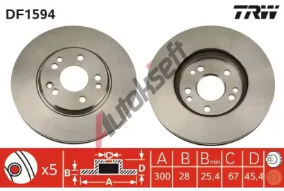 TRW Brzdov kotou - 300 mm TRW DF1594, DF1594