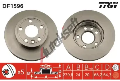 TRW Brzdov kotou - 280 mm TRW DF1596, DF1596