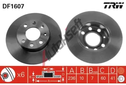 TRW Brzdov kotou - 236 mm TRW DF1607, DF1607