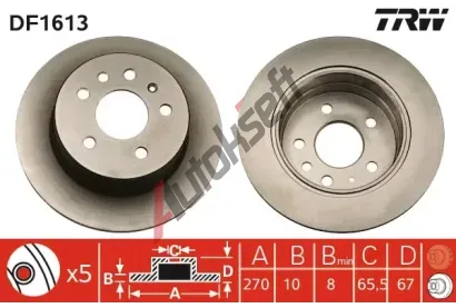 TRW Brzdov kotou - 270 mm TRW DF1613, DF1613