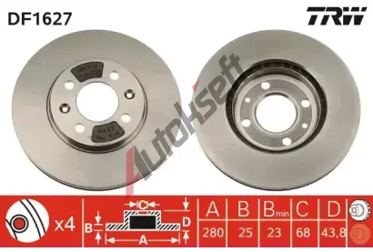 TRW Brzdov kotou - 280 mm TRW DF1627, DF1627