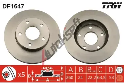 TRW Brzdov kotou - 260 mm TRW DF1647, DF1647