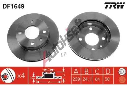 TRW Brzdov kotou - 240 mm TRW DF1649, DF1649