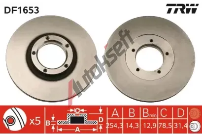 TRW Brzdov kotou - 254 mm TRW DF1653, DF1653