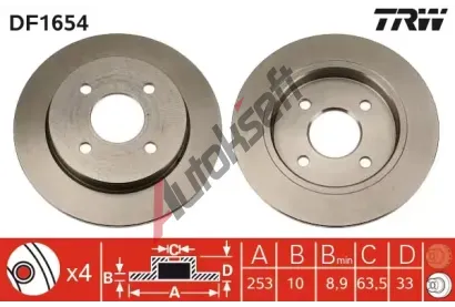 TRW Brzdov kotou - 253 mm TRW DF1654, DF1654