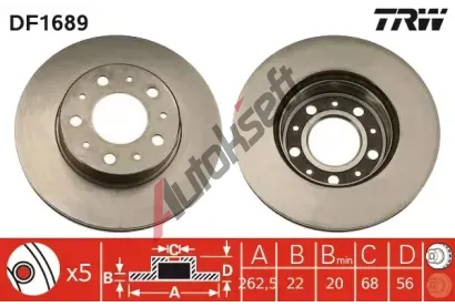 TRW Brzdov kotou - 263 mm TRW DF1689, DF1689