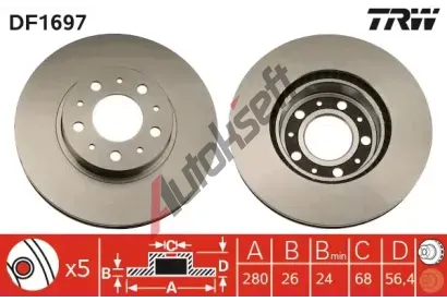 TRW Brzdov kotou - 280 mm TRW DF1697, DF1697