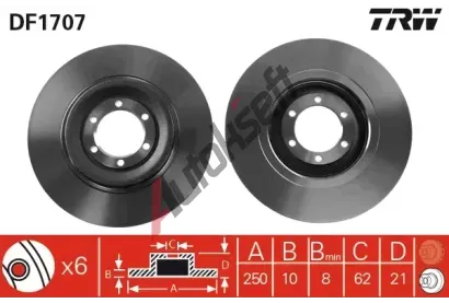 TRW Brzdov kotou - 251 mm TRW DF1707, DF1707