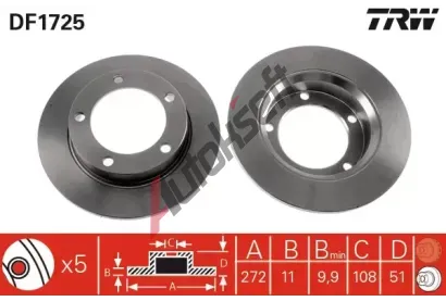 TRW Brzdov kotou - 272 mm TRW DF1725, DF1725