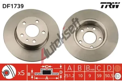 TRW Brzdov kotou - 252 mm TRW DF1739, DF1739