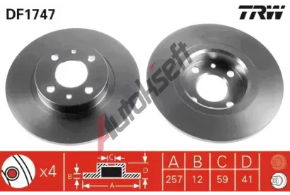 TRW Brzdov kotou - 257 mm TRW DF1747, DF1747