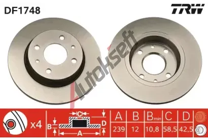 TRW Brzdov kotou - 239 mm TRW DF1748, DF1748