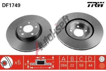 TRW Brzdov kotou - 284 mm TRW DF1749, DF1749