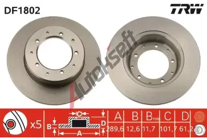 TRW Brzdov kotou - 290 mm TRW DF1802, DF1802