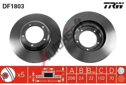 TRW Brzdov kotou - 299 mm TRW DF1803, DF1803