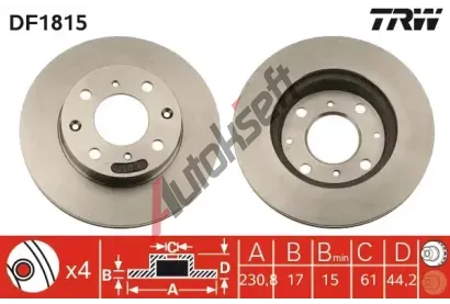 TRW Brzdov kotou - 231 mm TRW DF1815, DF1815