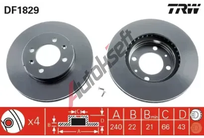 TRW Brzdov kotou - 241 mm TRW DF1829, DF1829