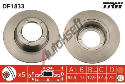 TRW Brzdov kotou - 299 mm TRW DF1833, DF1833