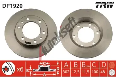 TRW Brzdov kotou - 302 mm TRW DF1920, DF1920